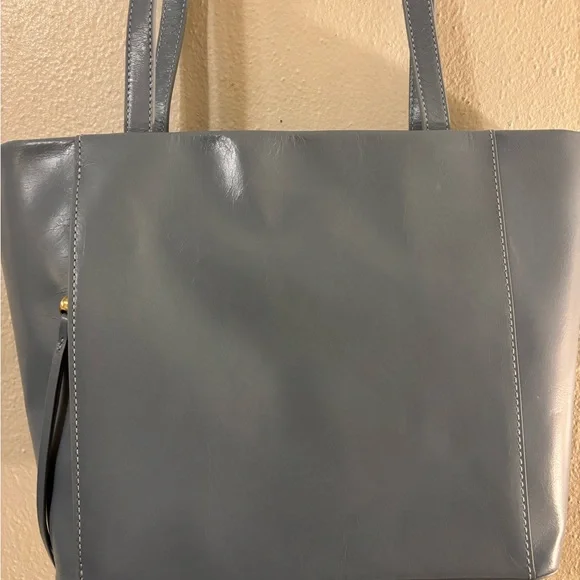 Light Blue Hobo Leather Tote Bag NWT - Picture 3 of 11